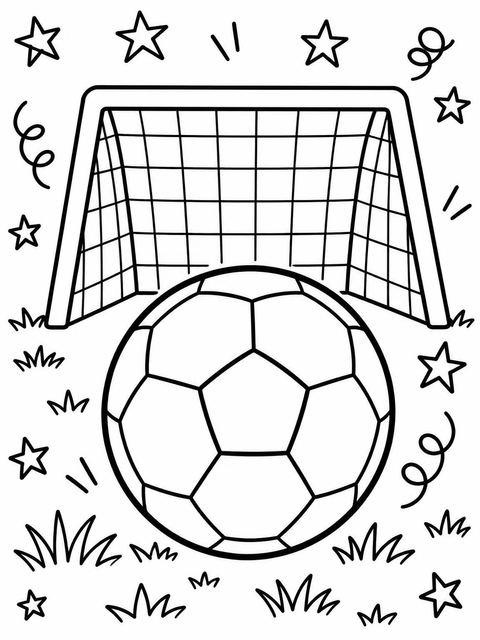 Coloring sheet in the Crayon Soccer Ball 3rd Birthday Invitation design