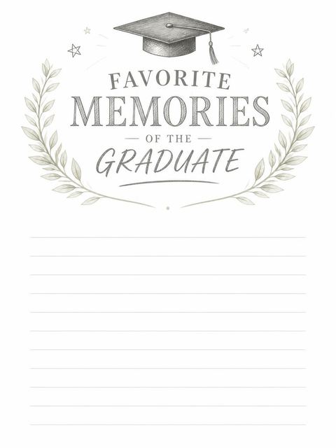Memory card in the Elegant Navy Leafy Graduation design