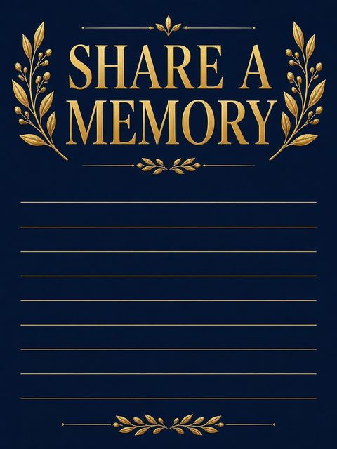 Memory card in the Gold Laurel Initial Birthday Invitation design