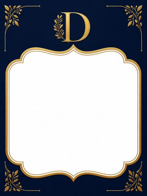 Place card in the Gold Laurel Initial Birthday Invitation design