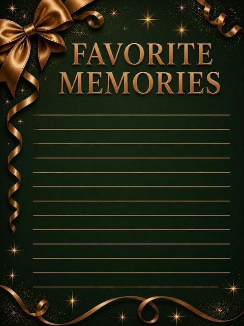 Memory card in the Emerald Green Bronze Ribbon 55th Birthday design