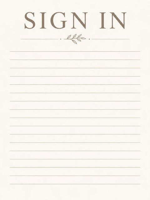 Guest sign-in sheet in the Taupe Oversized Typography 45th Birthday design