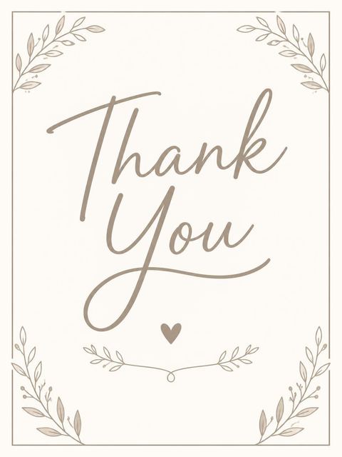 Thank-you flat in the Taupe Oversized Typography 45th Birthday design