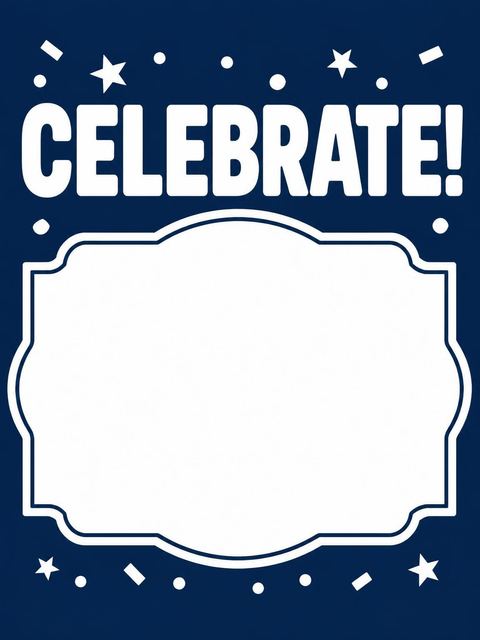 Place card in the Navy Bold Typography 85th Birthday design