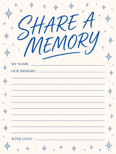 Memory card in the Cream and Blue Ink 25th Birthday design
