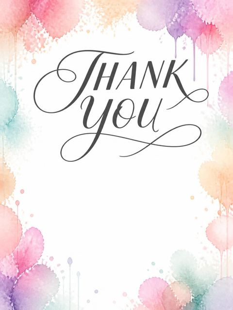 Thank-you flat in the Watercolor Pregnant Silhouette Baby Shower design