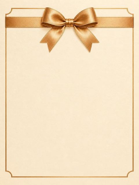 Place card in the Cream and Gold Bow 90th Birthday Invitation design