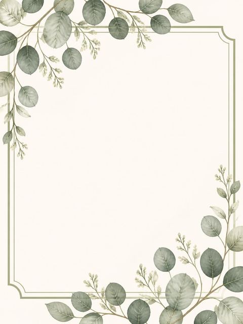 Place card in the Watercolor Eucalyptus Greenery Bridal Shower design