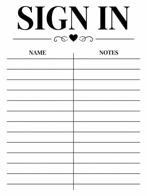 Guest sign-in sheet in the Minimalist Typography 18th Birthday Invitation design