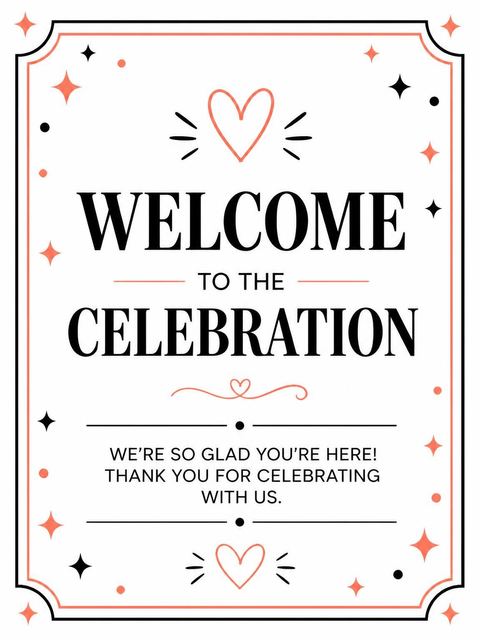 Welcome sign in the Minimalist Typography 18th Birthday Invitation design