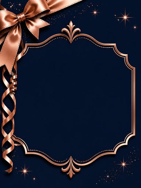 Place card in the Navy and Rose Gold Ribbon 50th Birthday design
