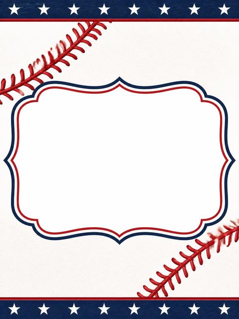 Place card in the Red and Navy Baseball Birthday design