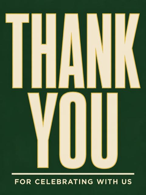 Thank-you flat in the Deep Green Tavern Pub 55th Birthday design