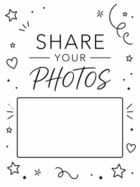 Hashtag card in the Minimalist Black and White Birthday Invitation design