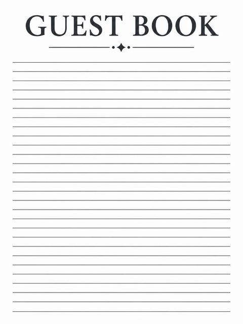 Guest sign-in sheet in the Minimalist Monogram Typography 25th Birthday design
