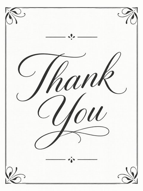 Thank-you flat in the Minimalist Monogram Typography 25th Birthday design