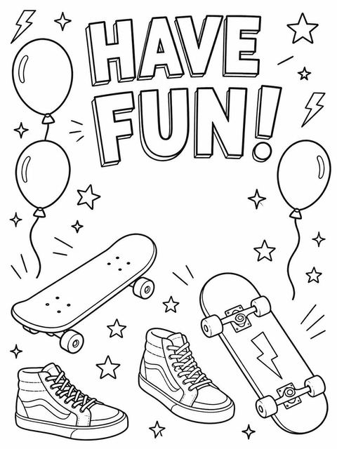 Coloring sheet in the Minimalist Typography 11th Birthday Invitation design