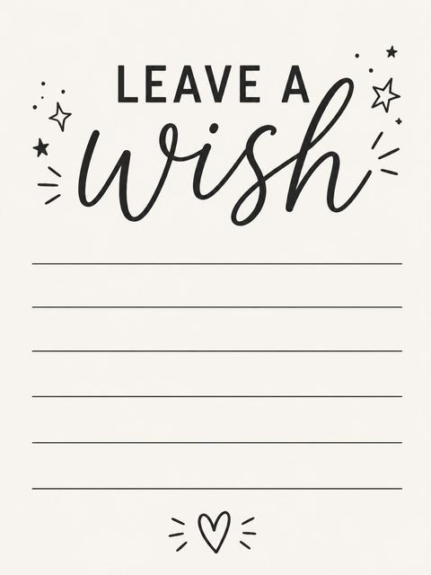 Guestbook signing card in the Minimalist Typography 11th Birthday Invitation design