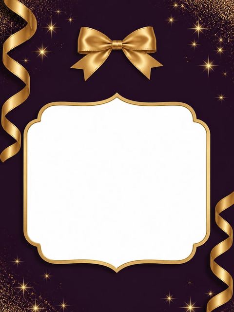 Place card in the Eggplant Purple Gold Ribbon 100th Birthday design