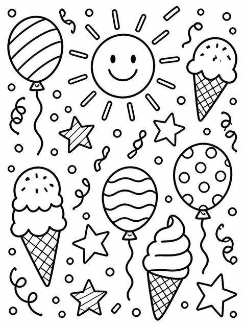 Coloring sheet in the Primary Crayon Motif 6th Birthday Invitation design