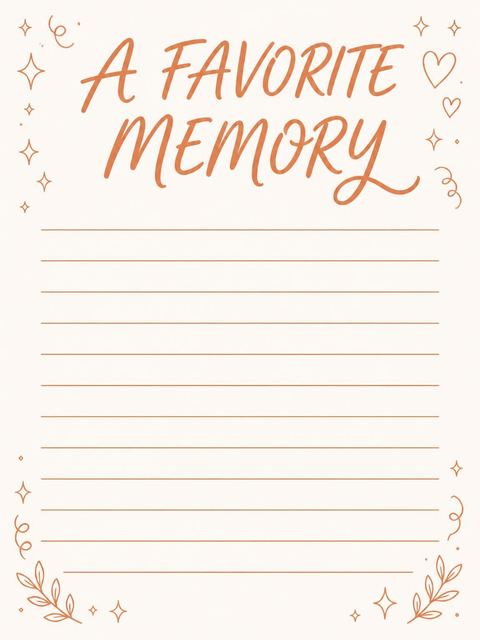 Memory card in the Terracotta Line-Art 21st Birthday Invitation design