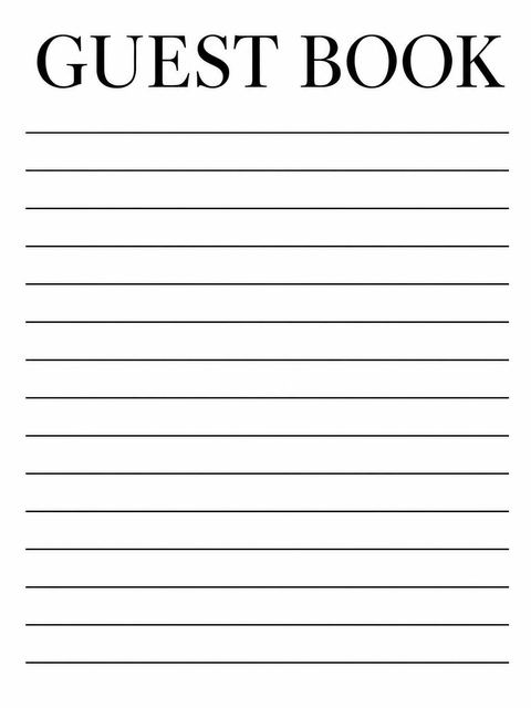 Guest sign-in sheet in the Minimalist Black Serif 18th Birthday design