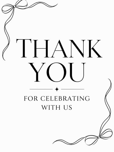 Thank-you flat in the Minimalist Black Serif 18th Birthday design