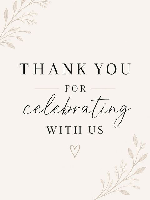 Thank-you flat in the Cream Minimalist Script 90th Birthday design