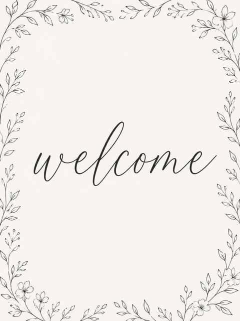 Welcome sign in the Cream Minimalist Script 90th Birthday design