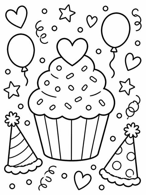 Coloring sheet in the Crayon Scribble 1st Birthday Invitation design