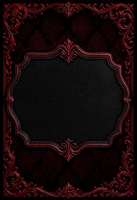 Place card in the Red Leather 40th Baroque Milestone Birthday design