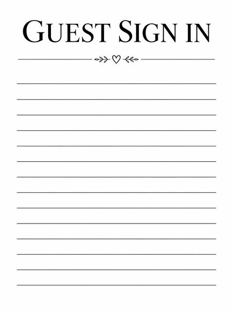 Guest sign-in sheet in the Minimalist Black Serif 18th Birthday Invitation design