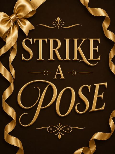 Photo-booth sign in the Mocha and Gold Ribbon 25th Birthday design