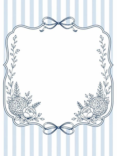 Place card in the Navy Blue Botanical Bridal Shower design