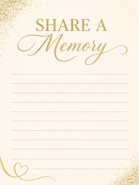 Memory card in the Gold Foil Minimalist 65th Birthday design