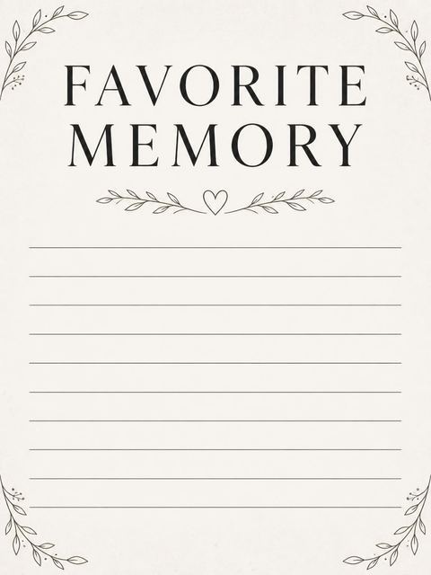 Memory card in the Cream Minimalist Calligraphy Milestone Birthday design
