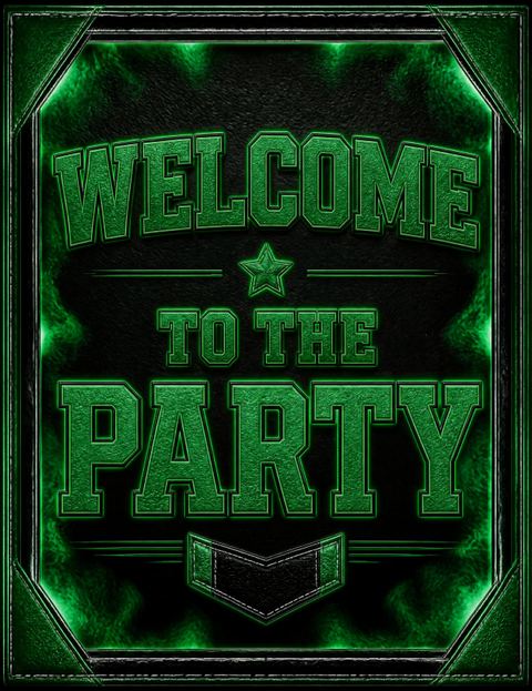 Welcome sign in the Neon Sports 7th Birthday Invitation design