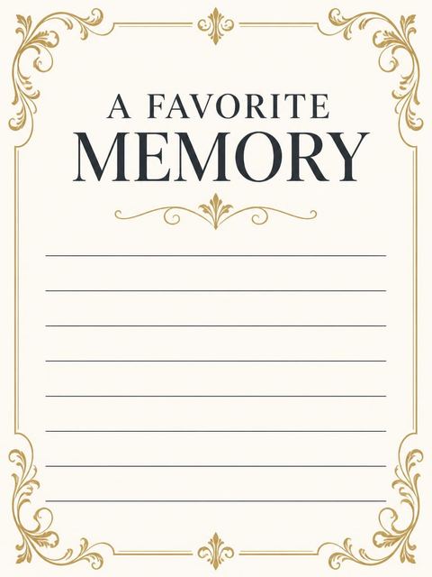 Memory card in the Gold Crest Monogram 60th Birthday design