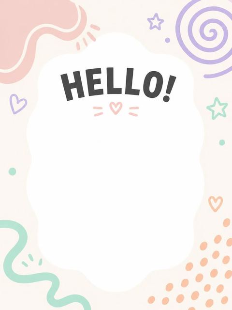 Place card in the Pastel Memphis Geometric 1st Birthday design