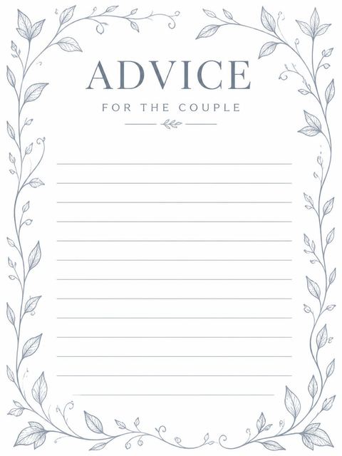 Advice card in the Elegant Rose 40th Anniversary design