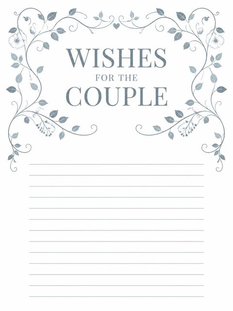 Wishes page in the Elegant Rose 40th Anniversary design