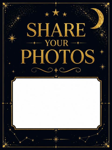 Hashtag card in the Midnight Navy Gold Star 30th Birthday design