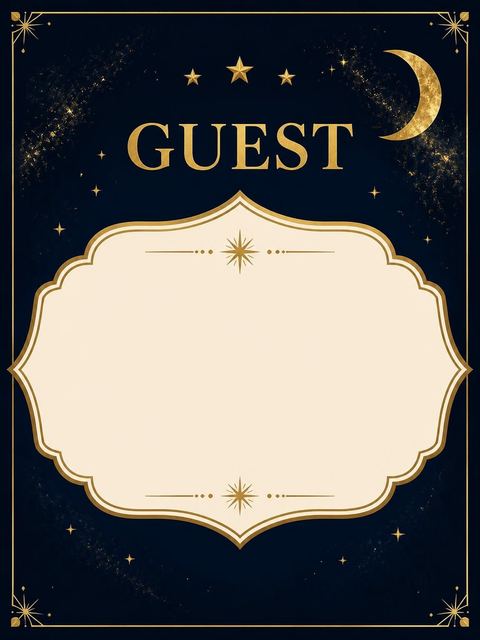 Place card in the Midnight Navy Gold Star 30th Birthday design