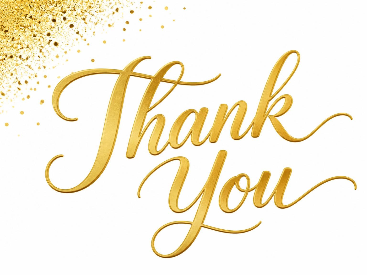 The matching thank-you card for the Metallic Gold 18th Birthday Invitation invitation