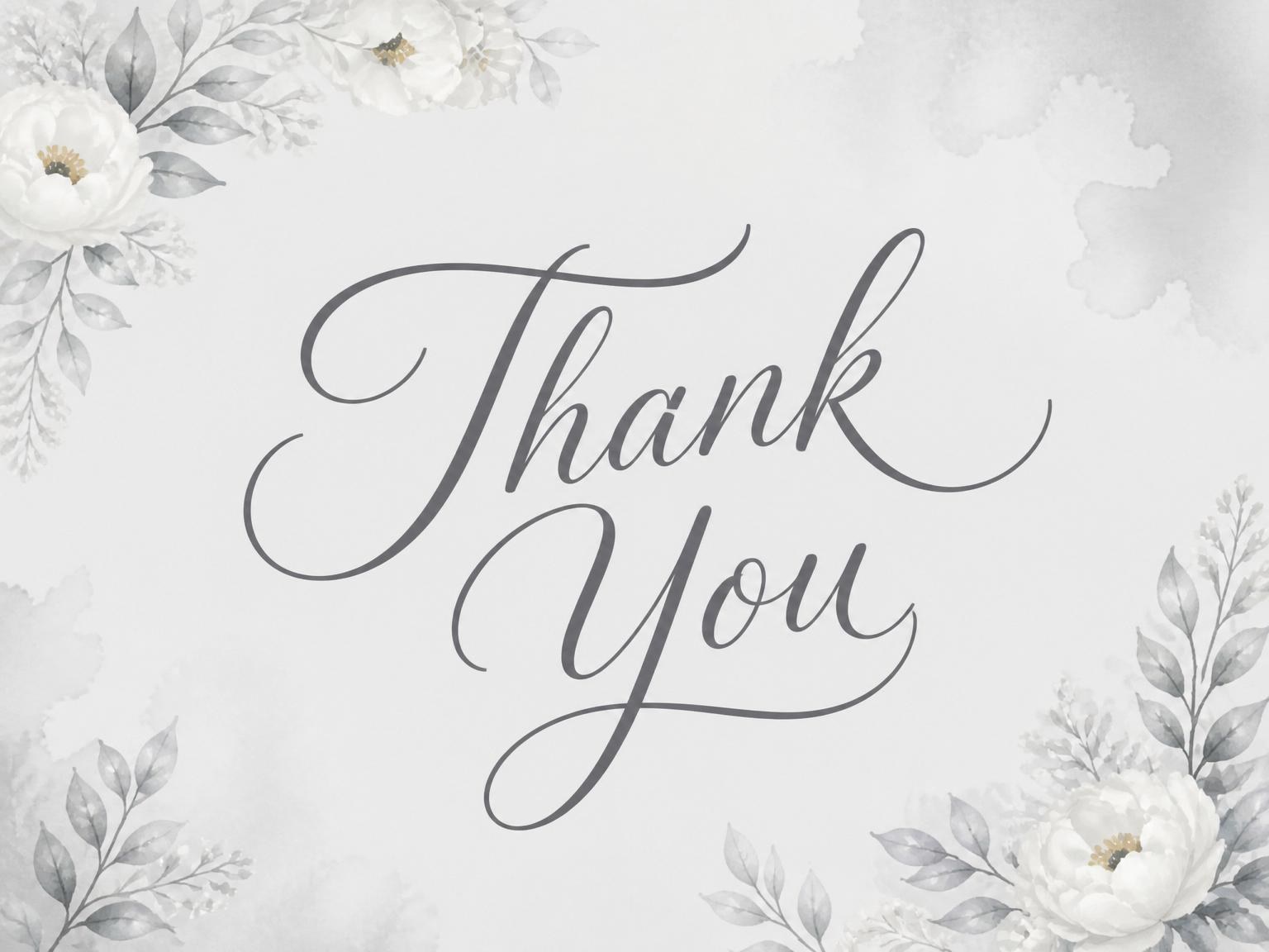 The matching thank-you card for the Grey Watercolor Mannequin Bridal Shower invitation
