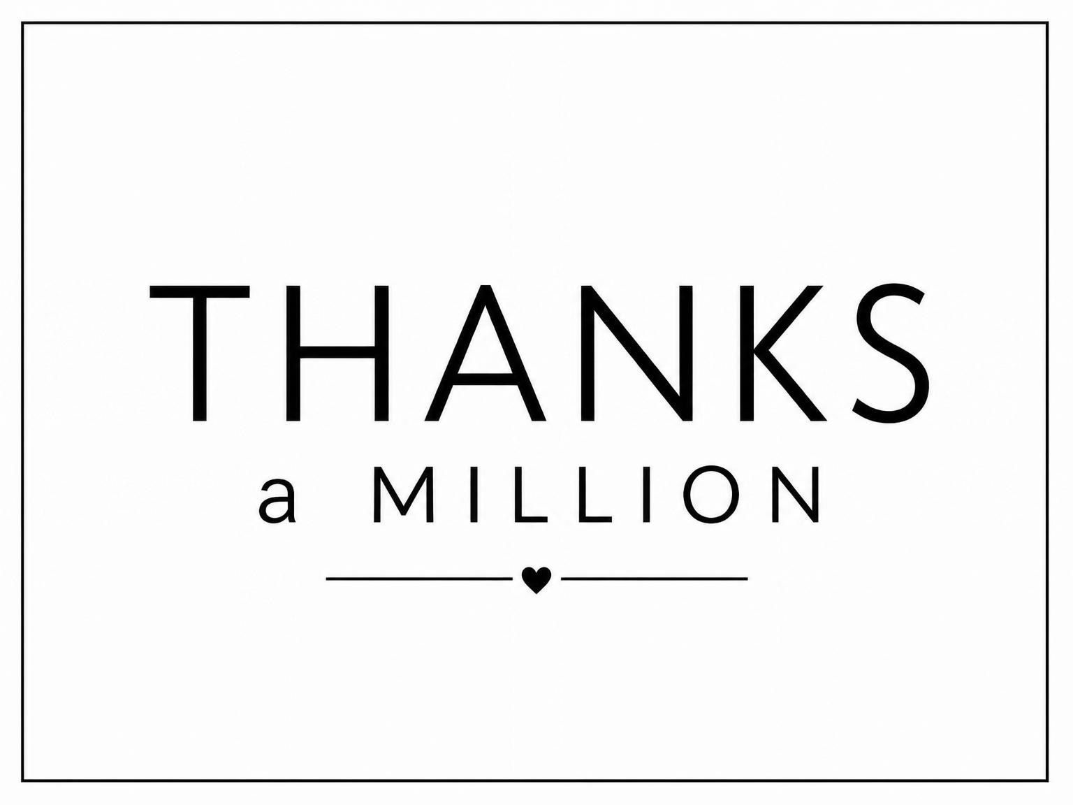 The matching thank-you card for the Black Monogram V Birthday invitation