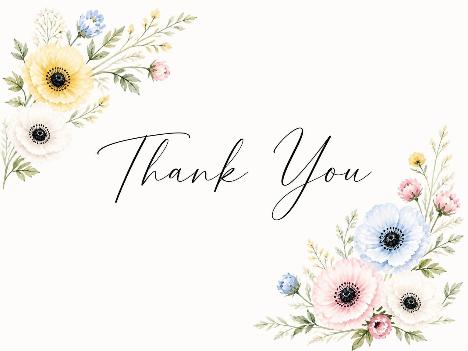 The matching thank-you card for the Spring Floral Garden 25th Birthday Invitation invitation
