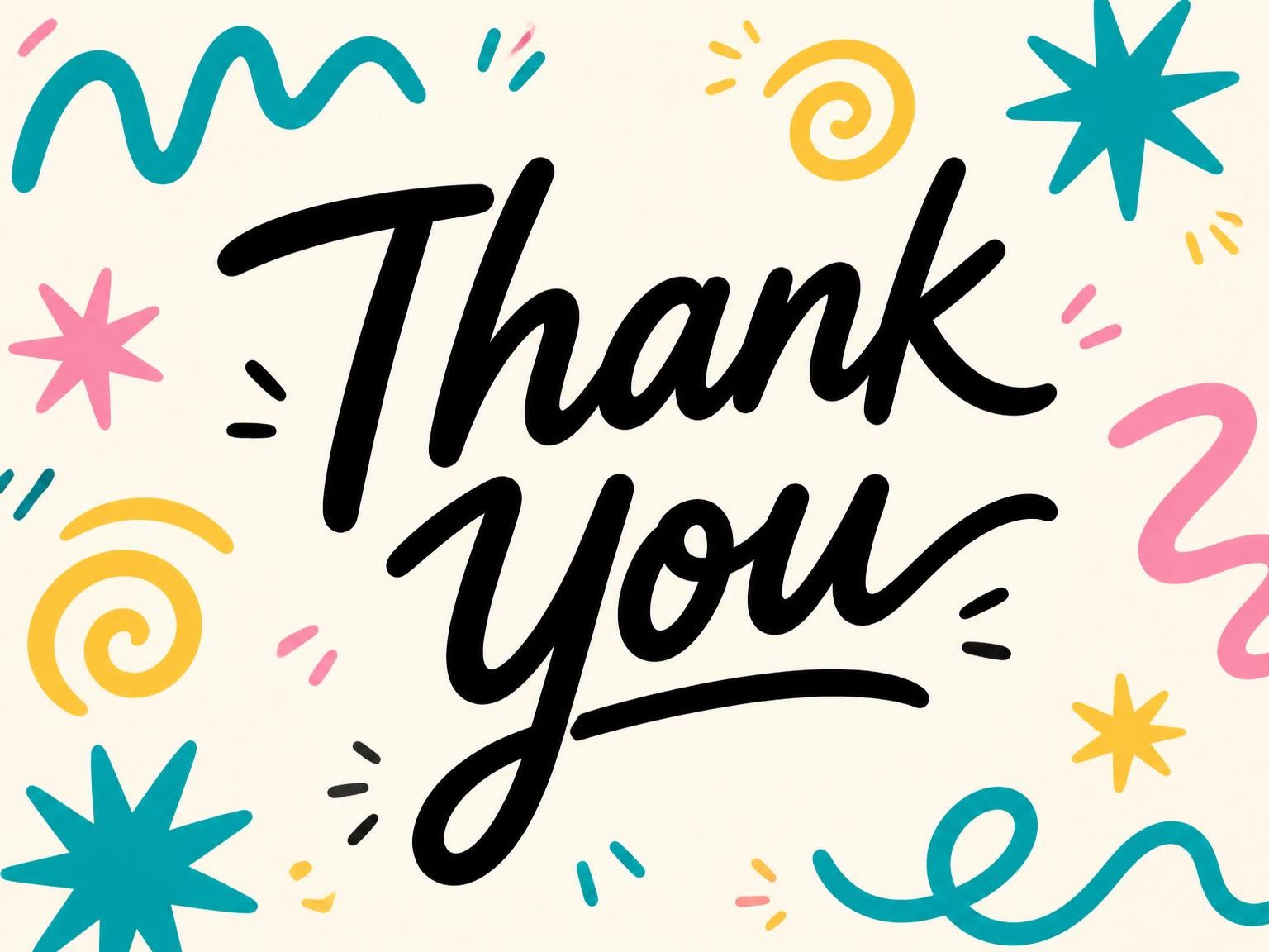 The matching thank-you card for the Teal Pink Doodle 2nd Birthday Invitation invitation
