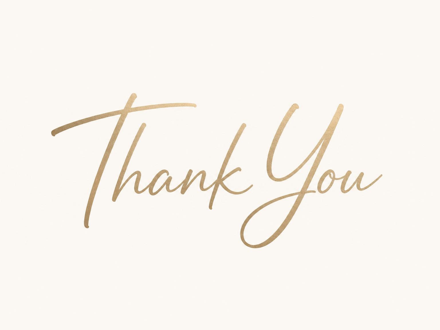 The matching thank-you card for the Minimalist Champagne 45th Birthday Invitation invitation