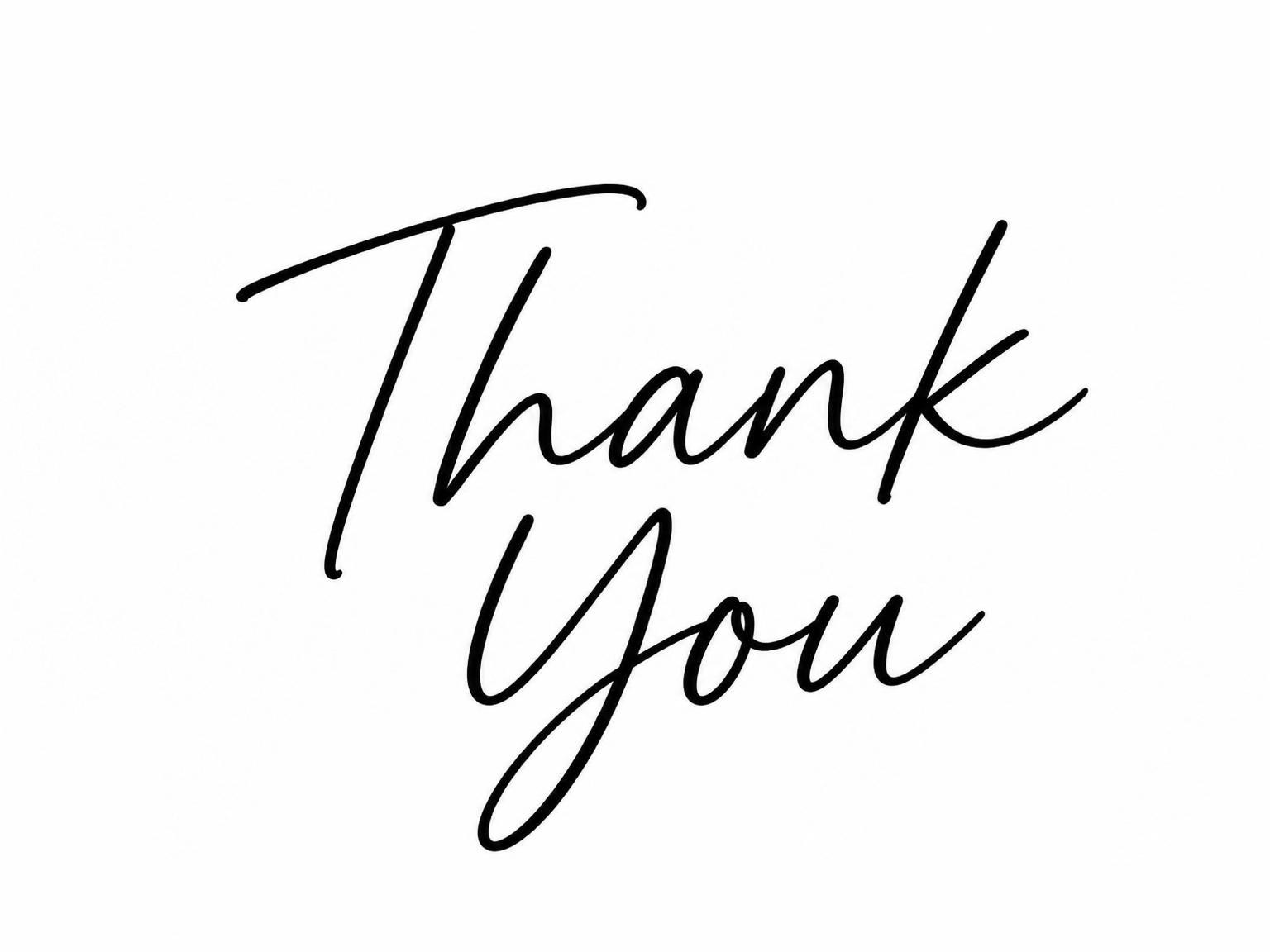 The matching thank-you card for the Minimalist Black and White 30th Birthday invitation